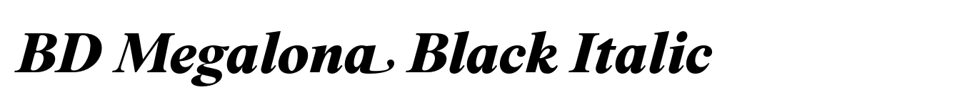 BD Megalona Black Italic
